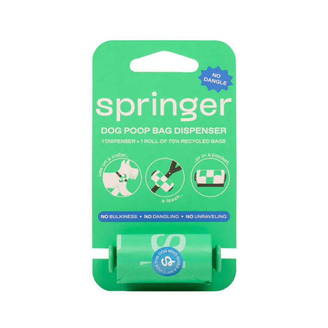 Springland's Premium Dog Poop Bag Dispenser + 15 Bags
