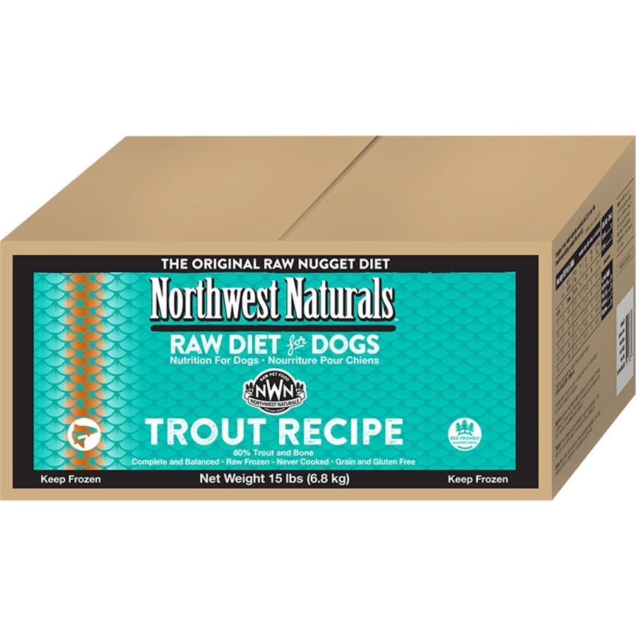 Northwest Naturals Frozen Trout Recipe Food for Dogs 15lb