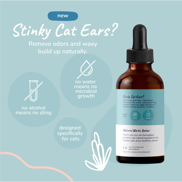 Kin+Kind Kitty Cat Ear Cleaner 4oz