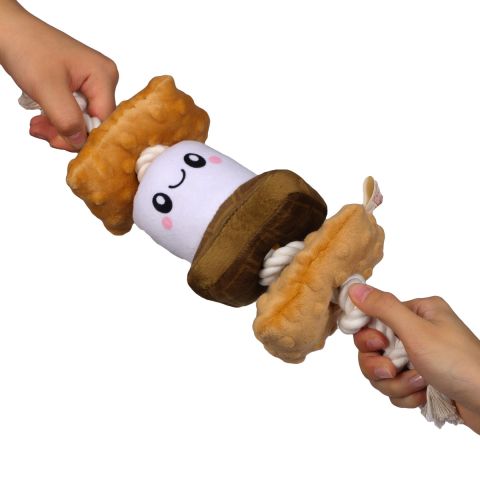Original Territory Smores Squeaker Tug Dog Toy 13"