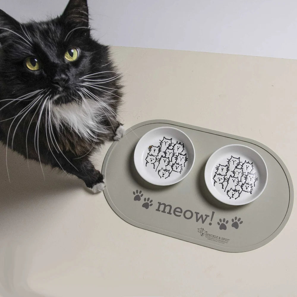 Speckle & Spot Random Cats Ceramic Pet Bowl