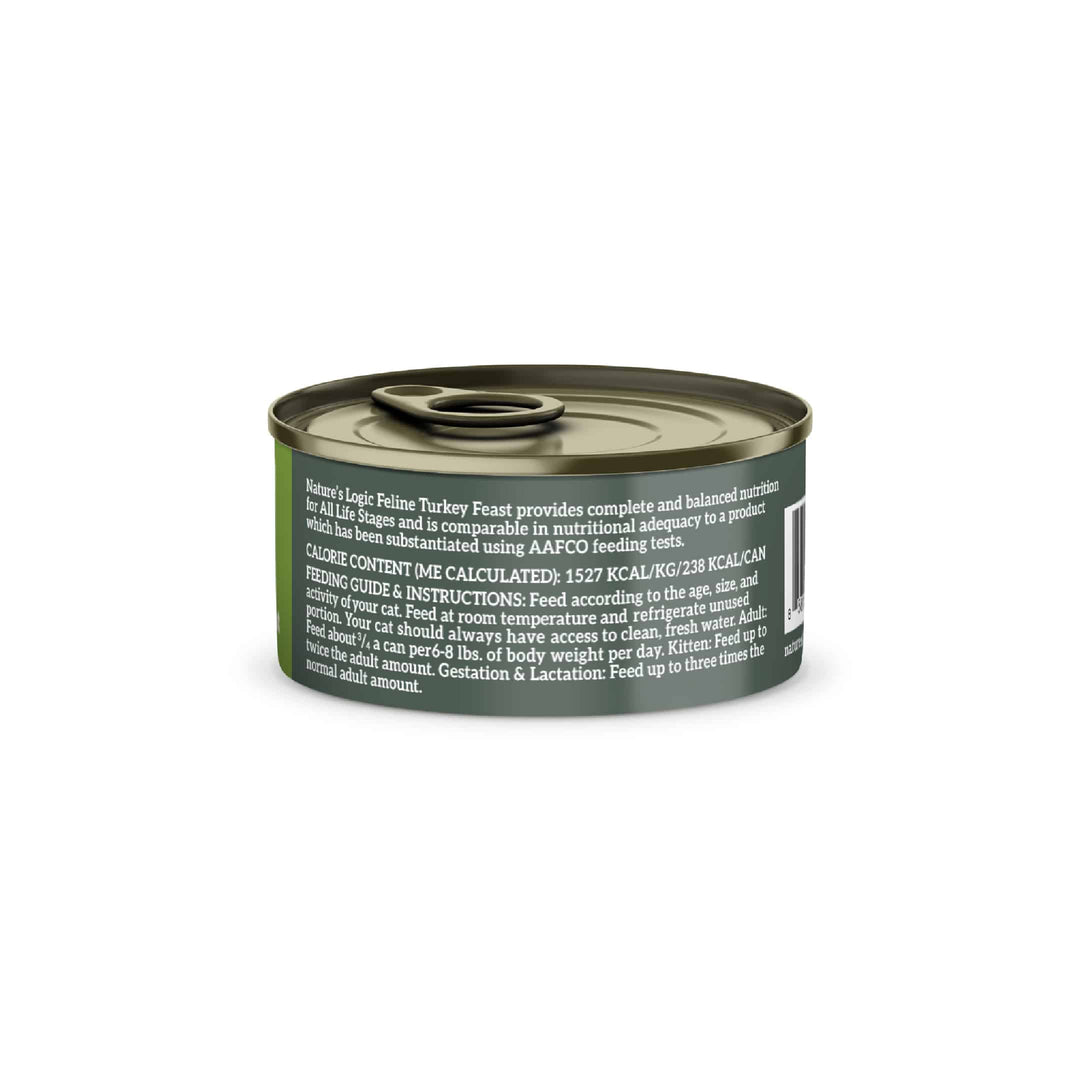 Nature's Logic Feline Turkey Feast Grain Free Canned Wet Cat Food 5.5oz