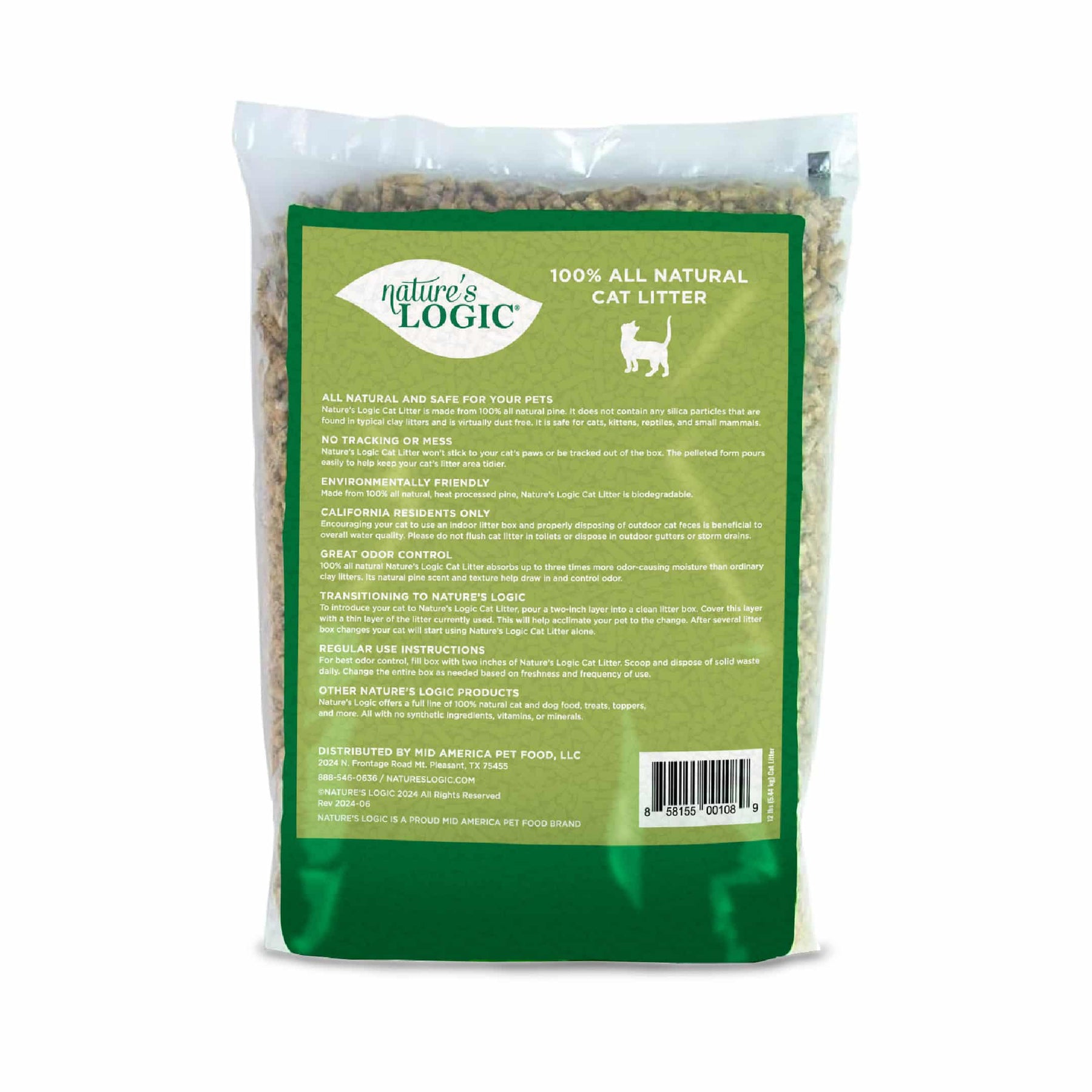 all pine cat litter box Nature's Logic Pine Cat Litter (24 lb)