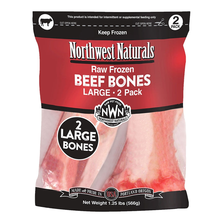 Northwest Naturals Frozen Beef Bones for Dogs Large 6-8" 2 count