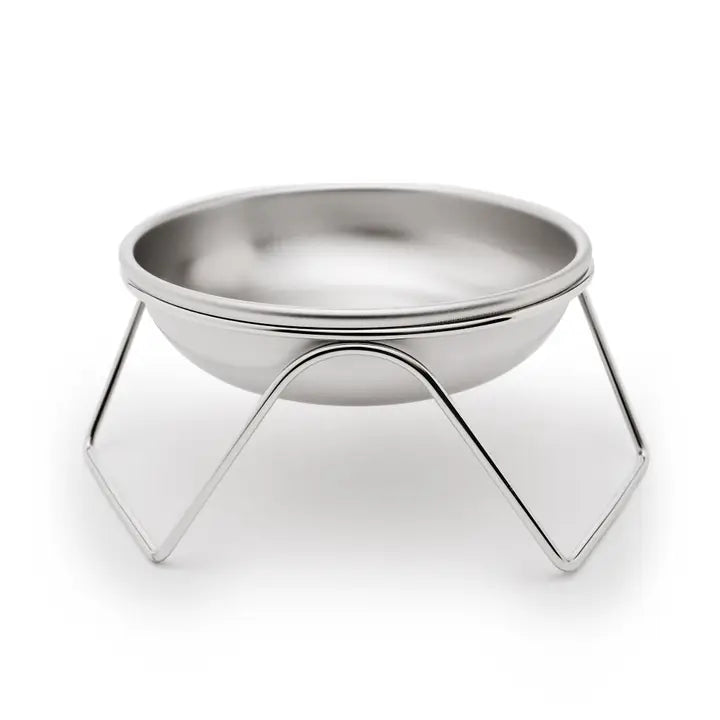 Stainless Steel Elevated Stand and Cat Bowl