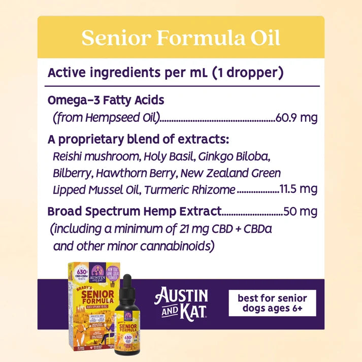 Austin & Kat Senior Blend Oil 630mg