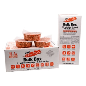 OC Raw Frozen Grain Free Chicken Fish & Produce Dog Food Bulk Box 18lb