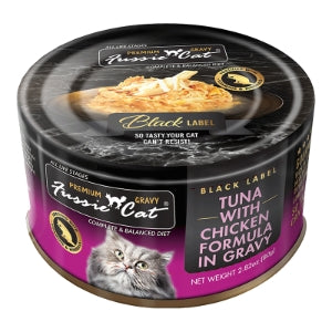 Fussie Cat Premium Tuna with Chicken in Gravy Canned Wet Cat Food 2.82oz