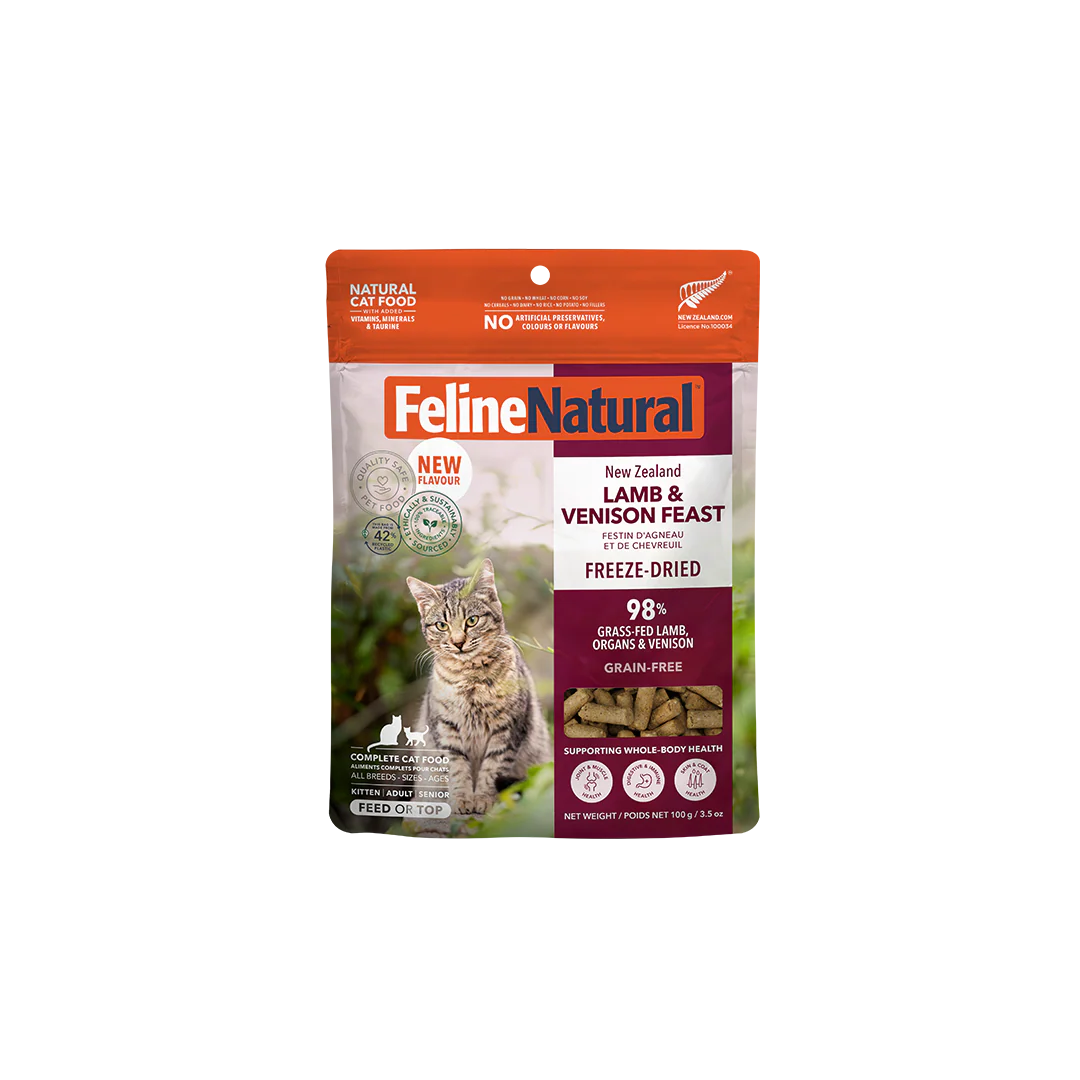 Feline Natural Freeze Dried Lamb & Venison Food for Cats 3.5oz