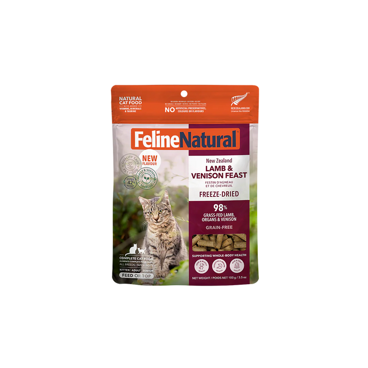 Feline Natural Freeze Dried Lamb & Venison Food for Cats 3.5oz