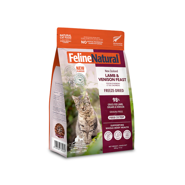 Feline Natural Freeze Dried Lamb and Venison Food for Cats 11oz
