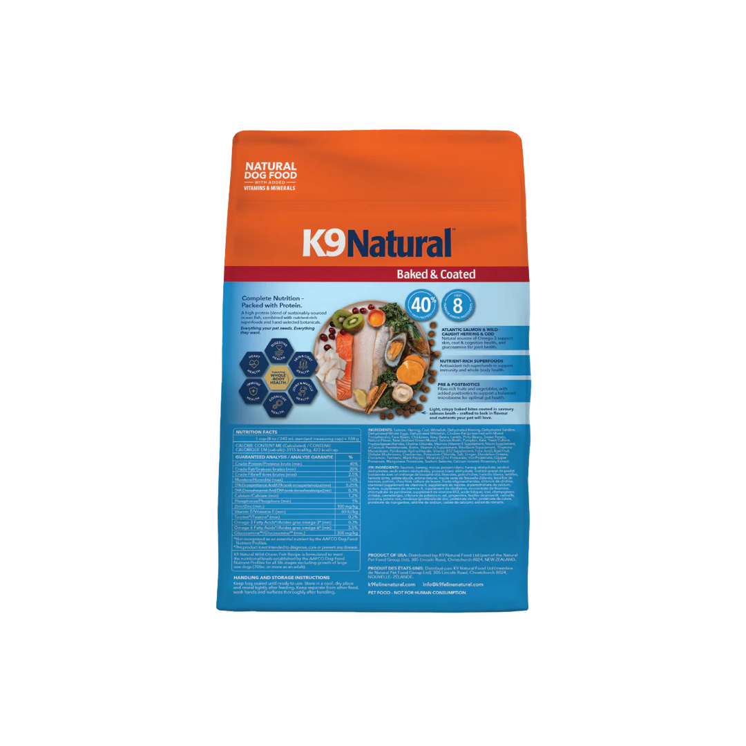 K9 Natural Baked & Coated Wild Ocean Fish Recipe for Dogs 3.5lb