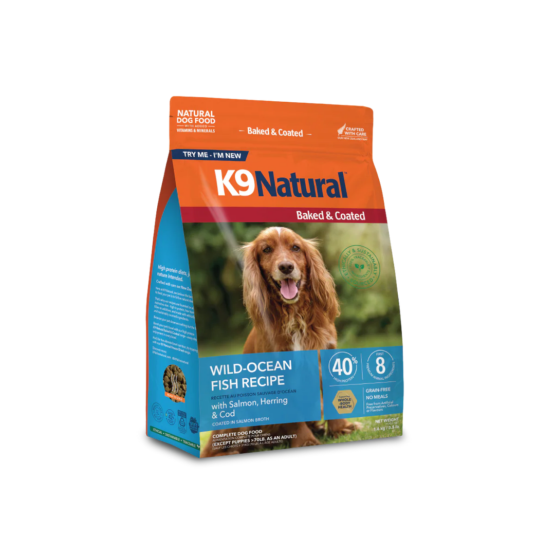 K9 Natural Baked & Coated Wild Ocean Fish Recipe for Dogs 3.5lb