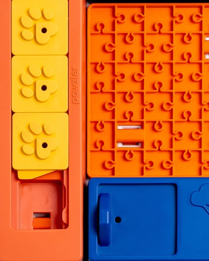 Pawzler Beginner Set Modular Puzzle Enrichment and Slow Feeding System
