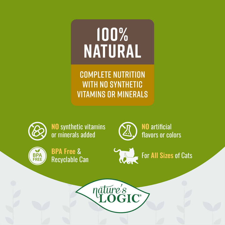 Nature's Logic Feline Turkey Feast Grain Free Canned Wet Cat Food 5.5oz