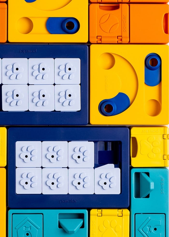 Pawzler Smarty Set Modular Puzzle Enrichment and Slow Feeding System