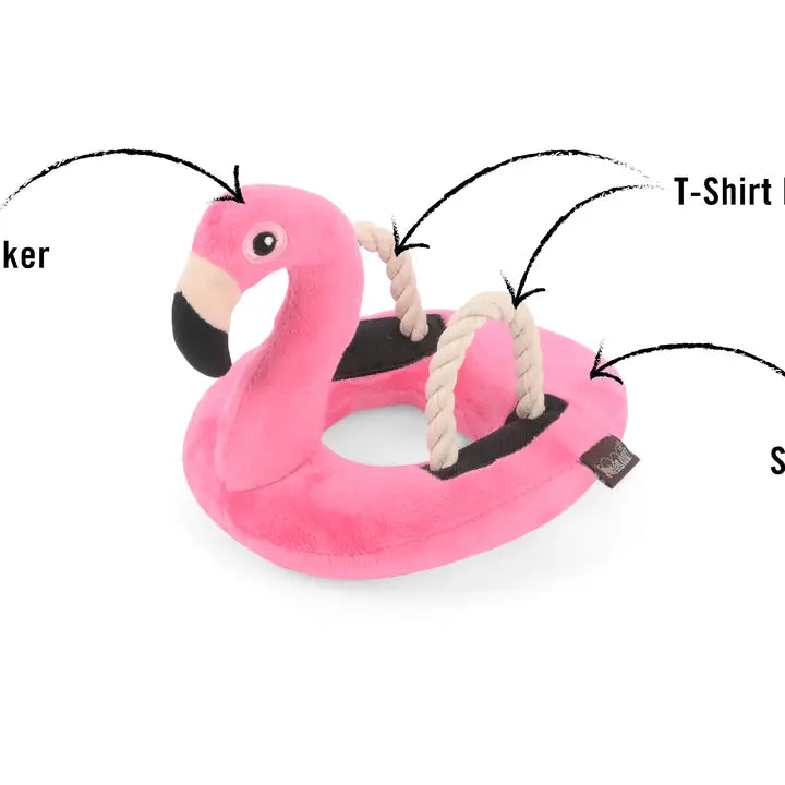 Flamingo Float Dog Toy