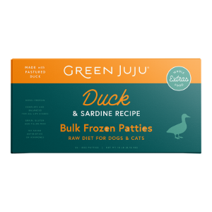 Green Juju Duck & Sardine Recipe Frozen Patties 18lb