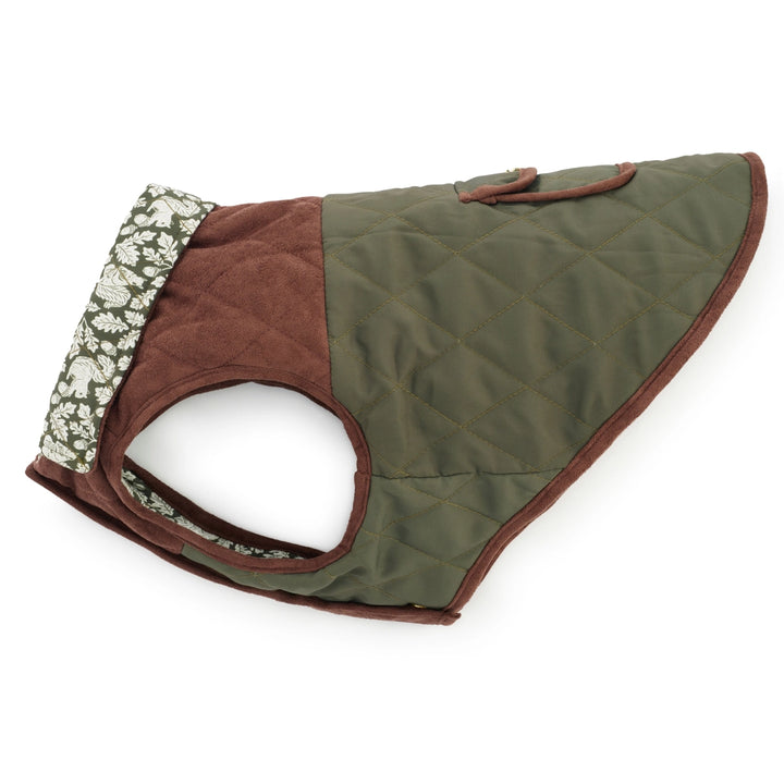 The Foggy Dog Olive Reversible Dog Jacket