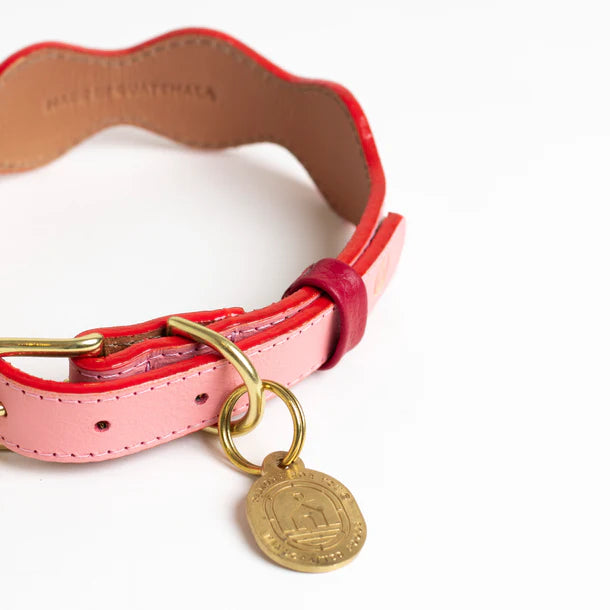 Ramona For You Spring Guava Rosé Leather Collar