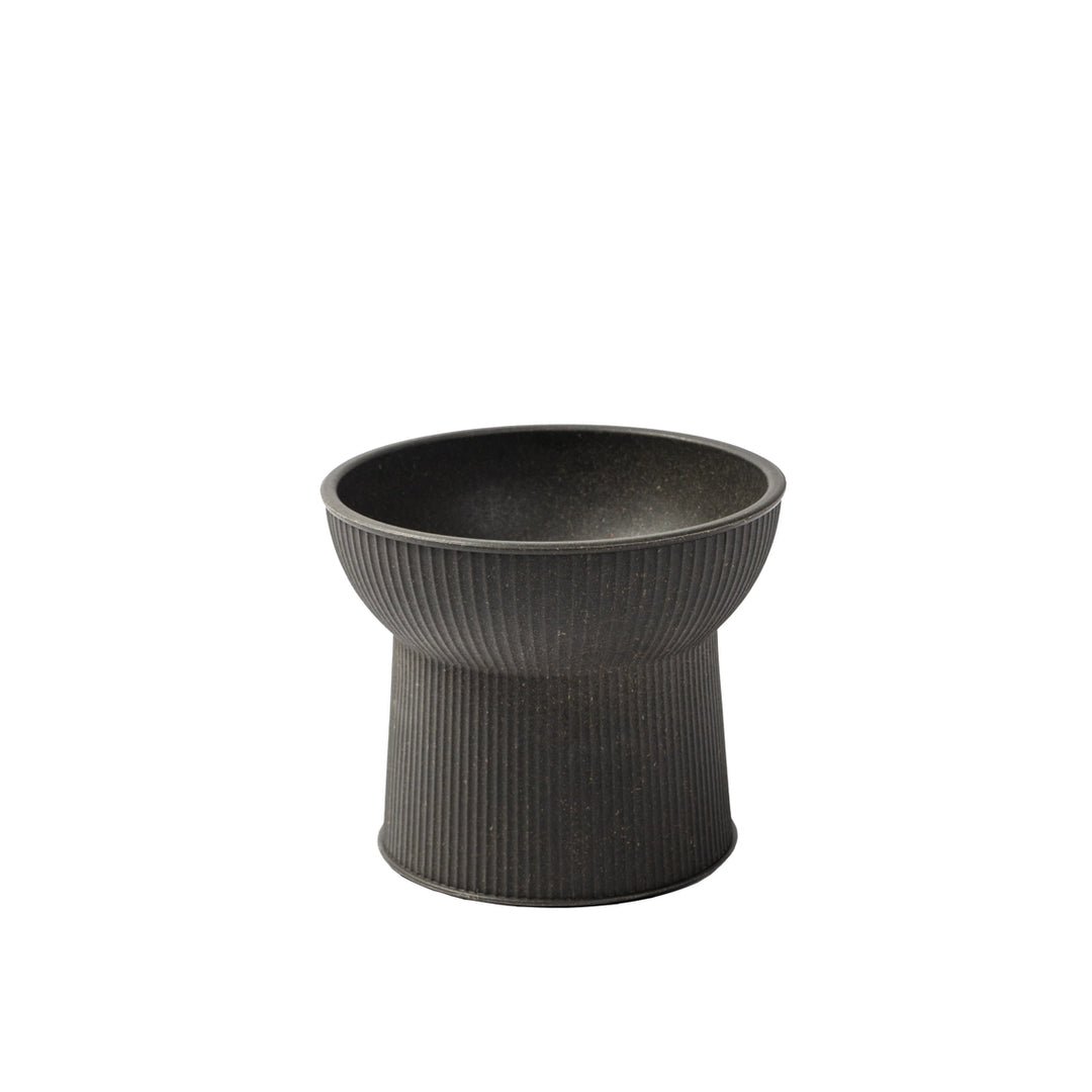 Park Life Designs Stone Grey Albie Bamboo Fiber Fluted Cat Bowl