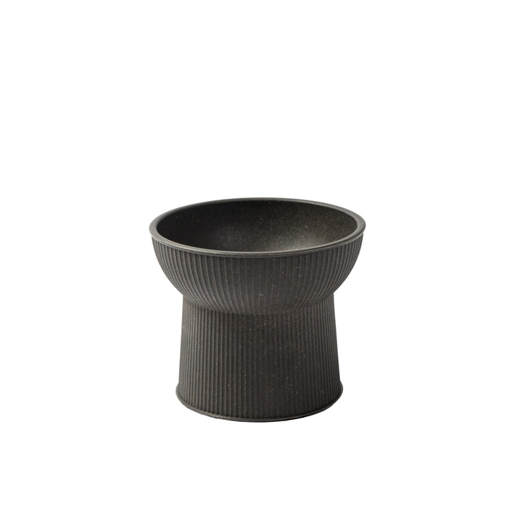 Park Life Designs Stone Grey Albie Bamboo Fiber Fluted Cat Bowl