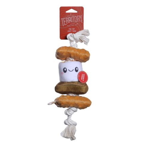 Original Territory Smores Squeaker Tug Dog Toy 13"