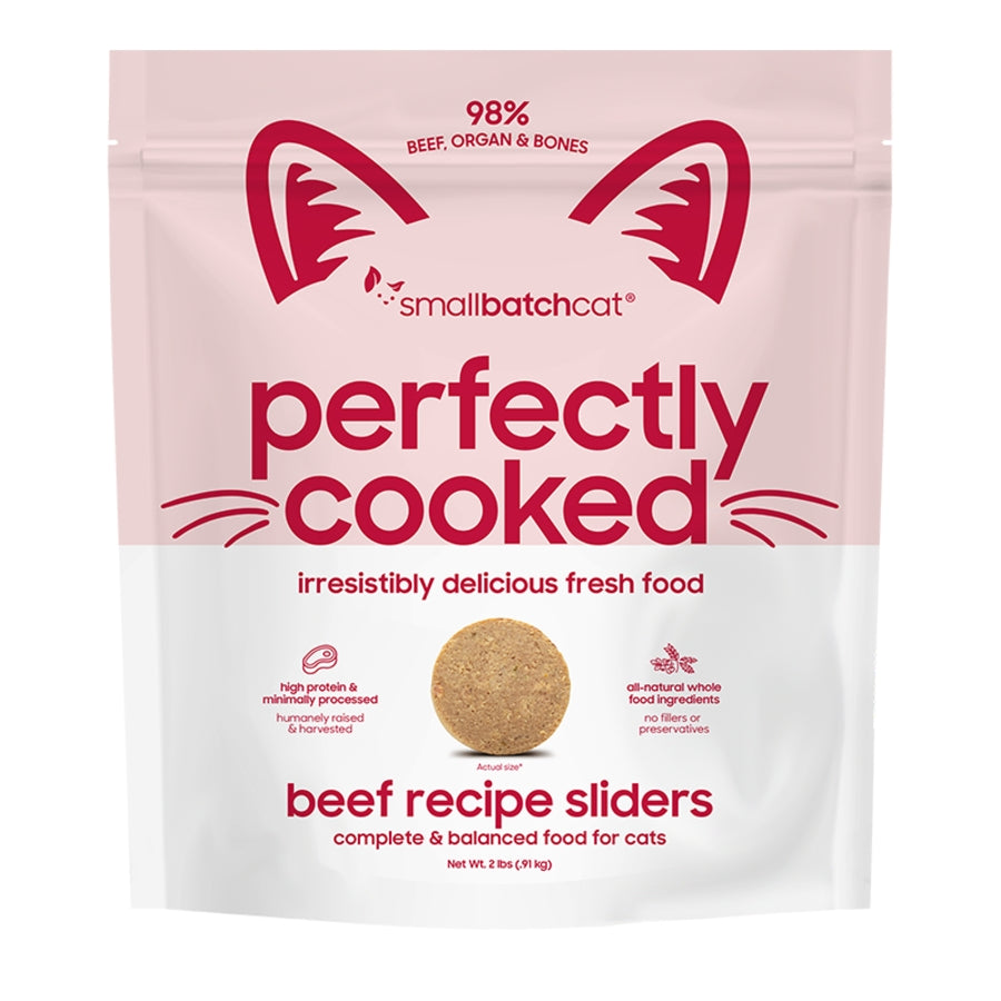 Smallbatch Frozen Perfectly Cooked Beef For Cats 2lb