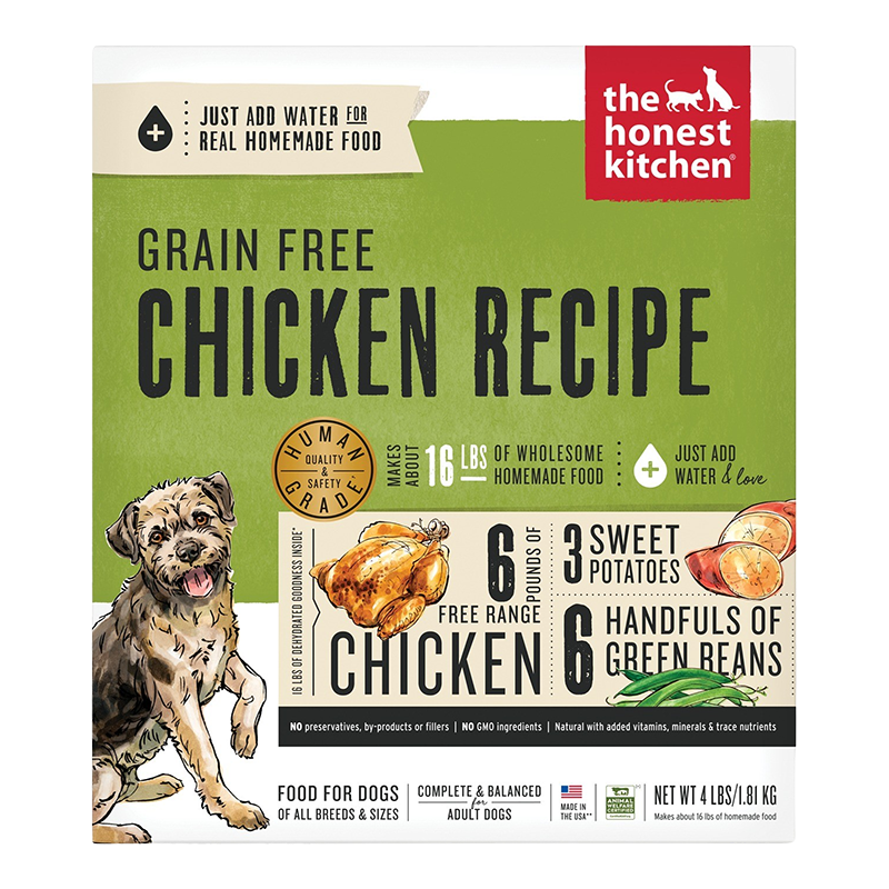 The Honest Kitchen Chicken Recipe Grain-Free Dehydrated Dog Food 4lb