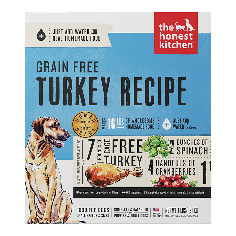 The Honest Kitchen Turkey Recipe Grain-Free Dehydrated Dog Food 4lb