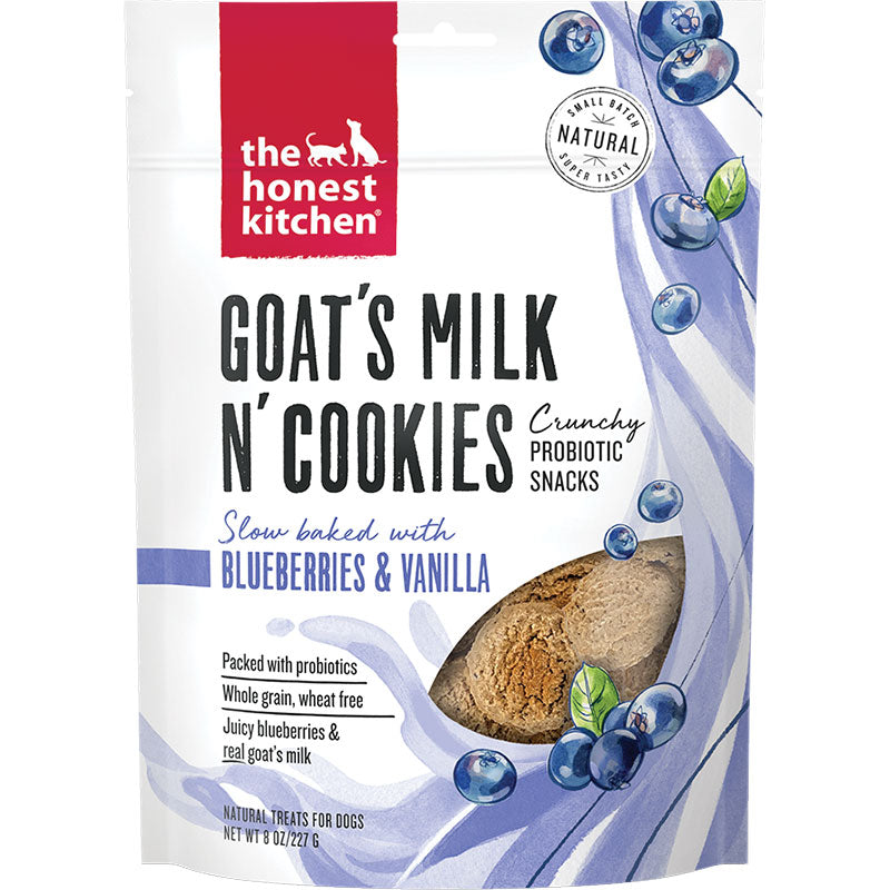 The Honest Kitchen Goats Milk and Cookies Baked with Blueberries & Vanilla Dog Treats 8oz