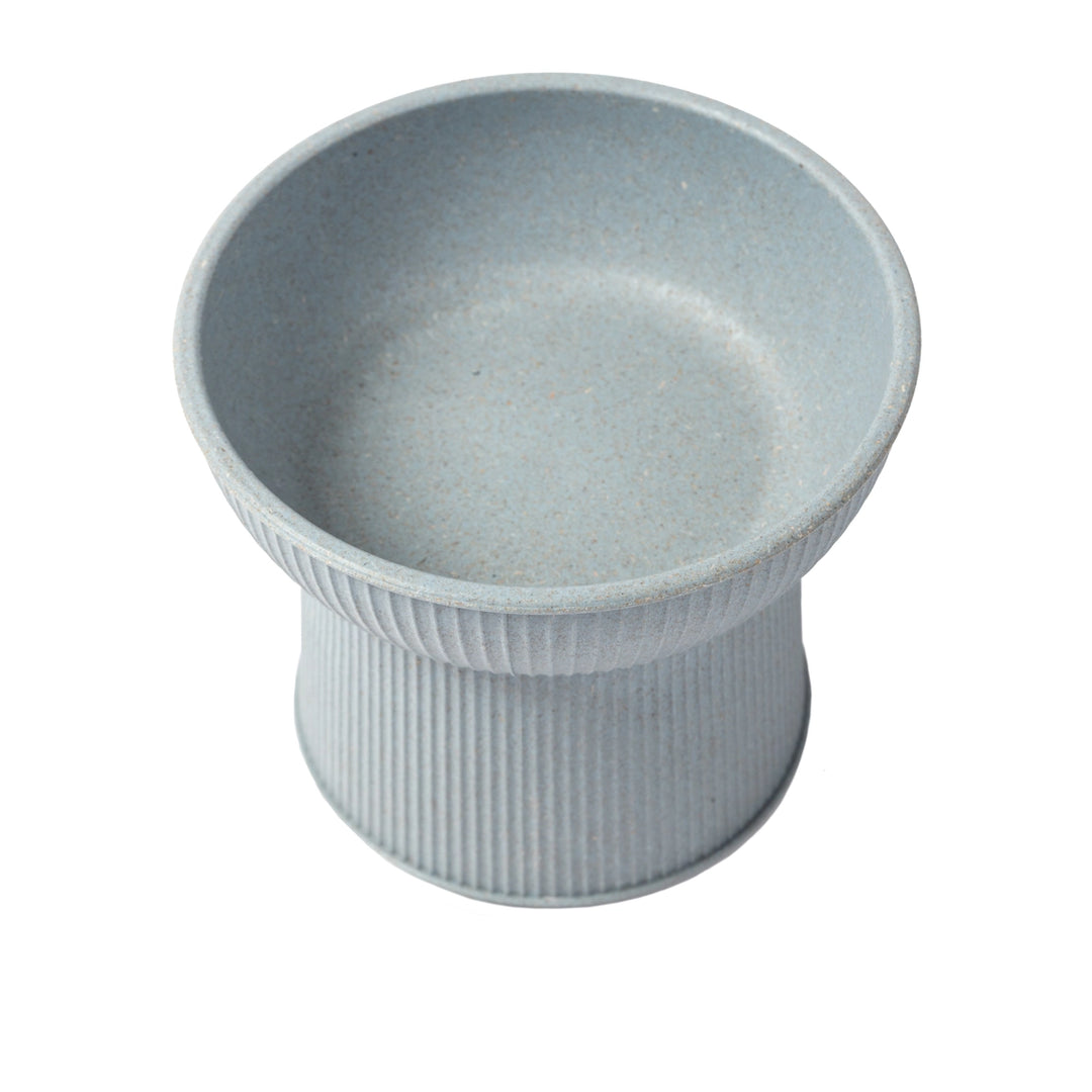 Park Life Designs Blue Albie Bamboo Fiber Fluted Cat Bowl