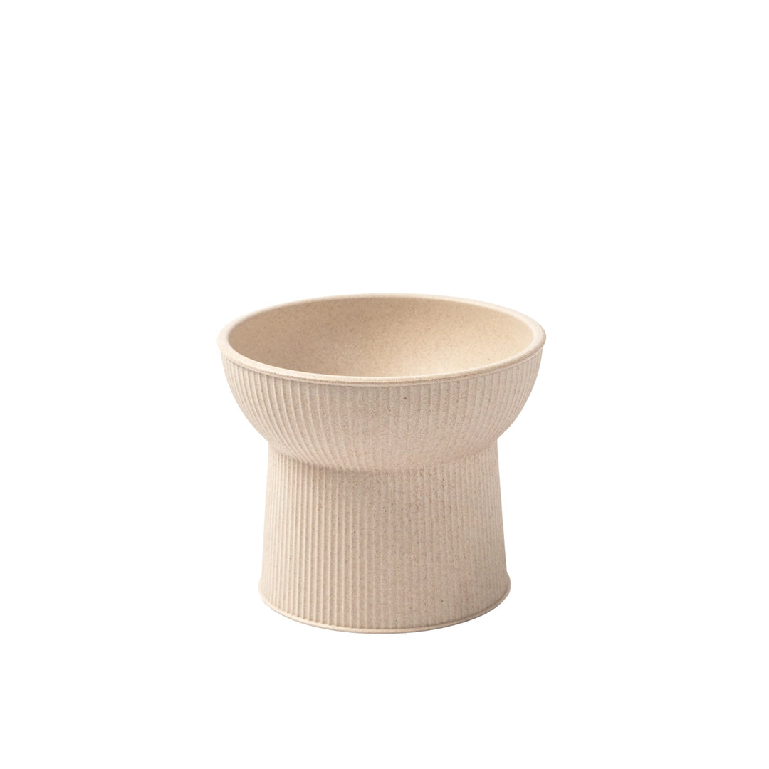 Park Life Designs Tan Albie Bamboo Fiber Fluted Cat Bowl