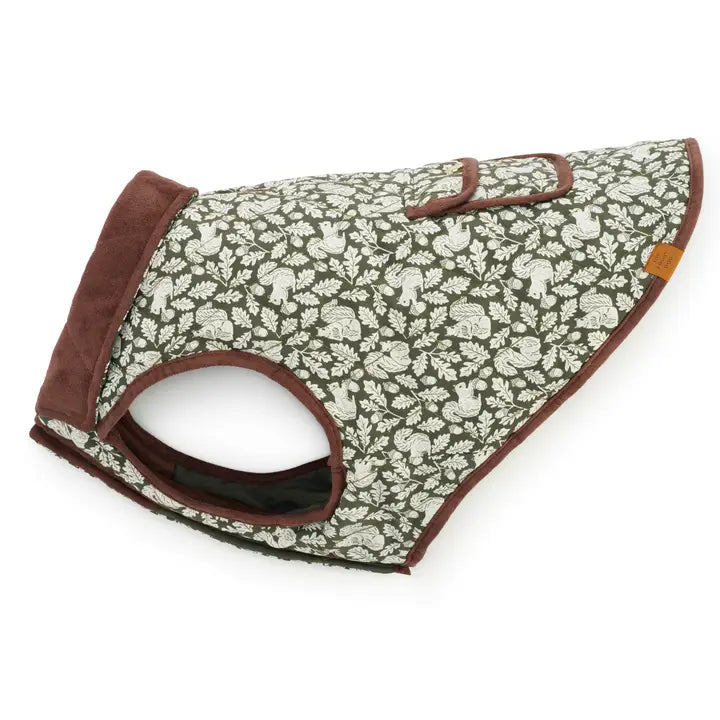 The Foggy Dog Olive Reversible Dog Jacket