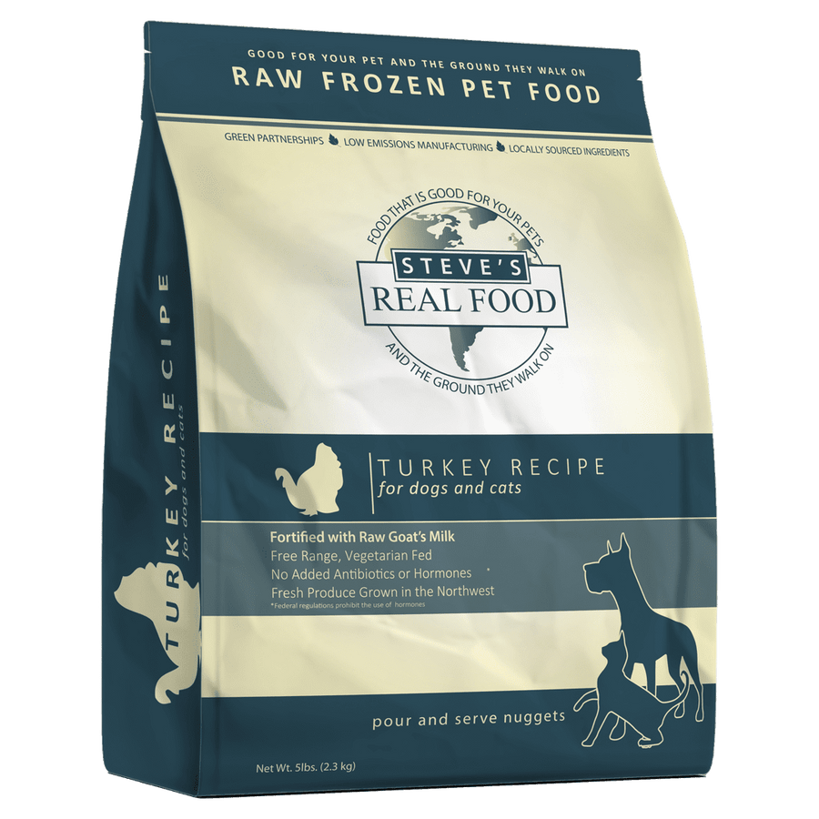 Steve's Dog & Cat Frozen Turkey Nuggets 5lb