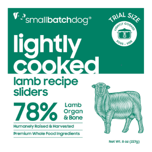 Smallbatch Frozen Lightly Cooked Lamb Dog Food 8oz