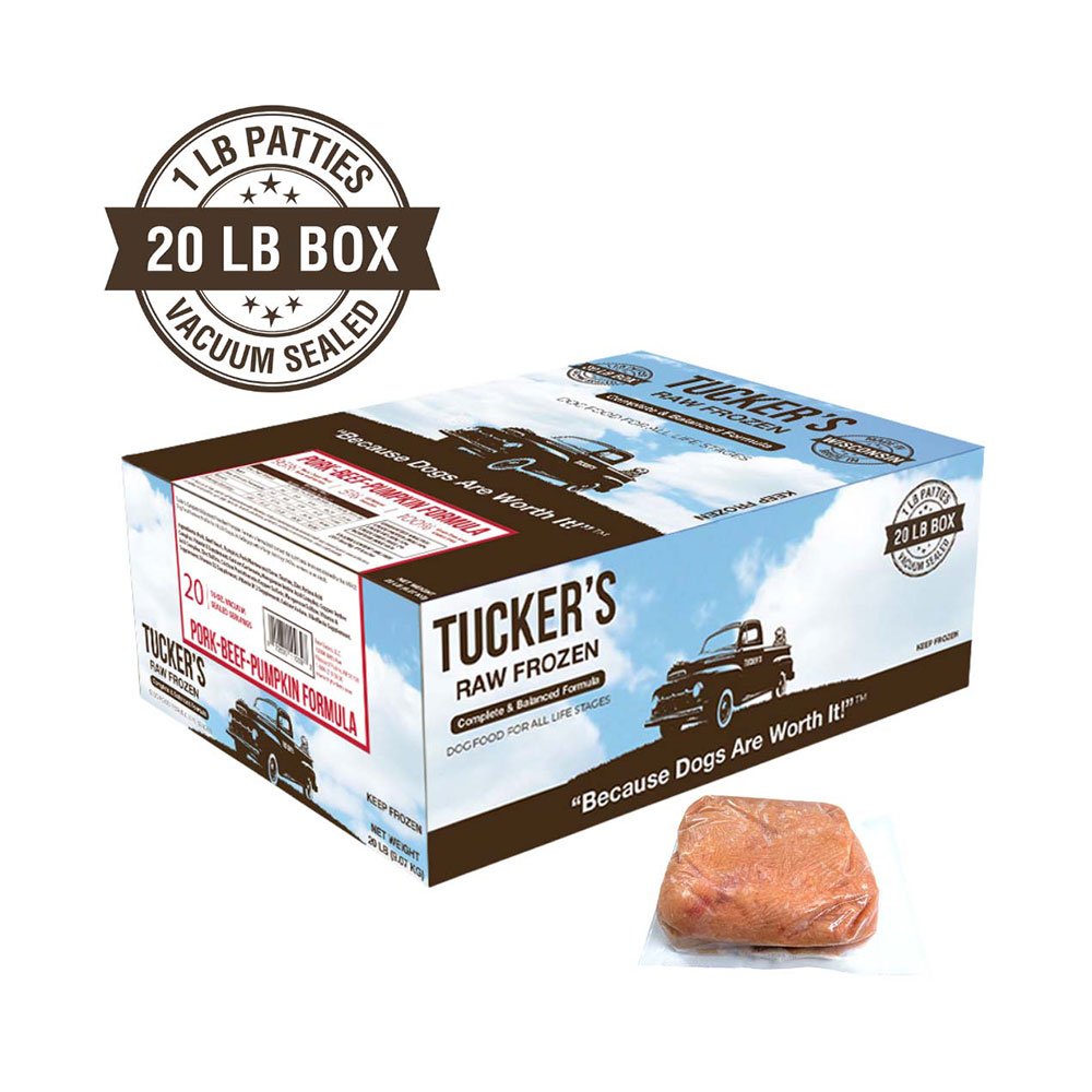 Tucker's Pork Beef & Pumpkin Frozen Raw Dog Food 20lb