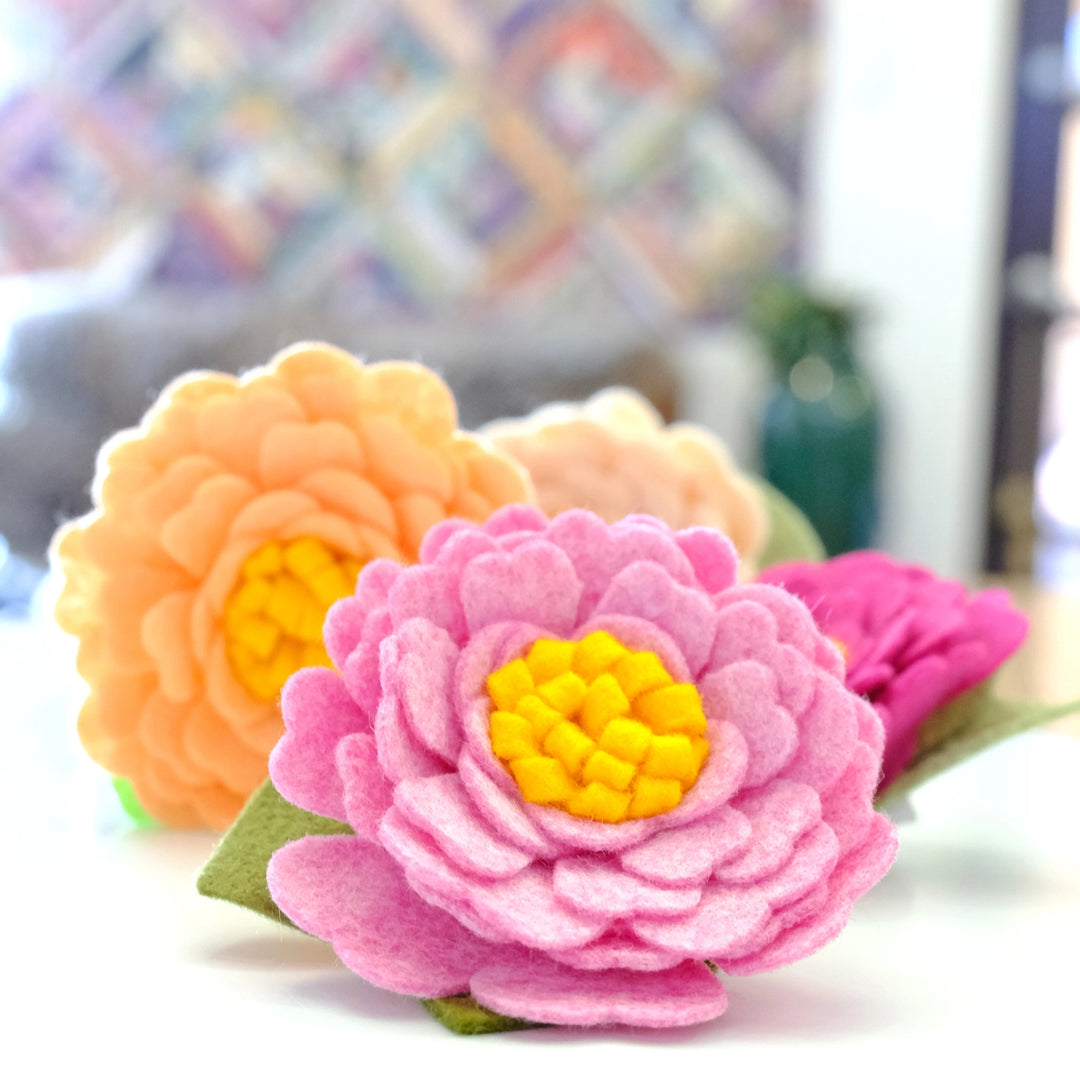 English Rose - Peony Flower Attachment for Collar Medium