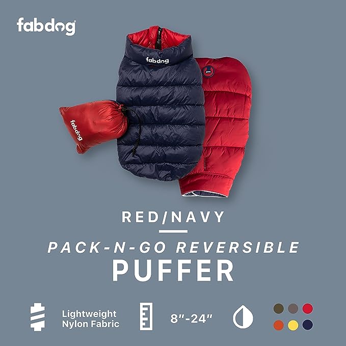 Pack N' Go Reversible Puffer Red/Navy