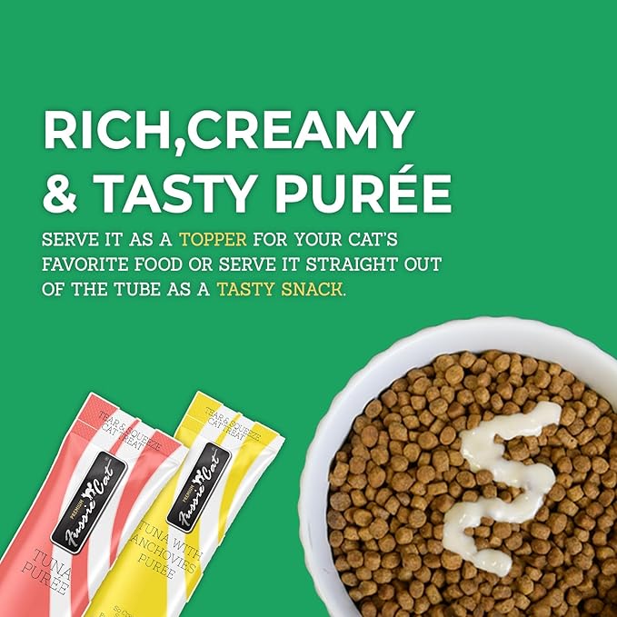 Fussie Cat Tuna Five Flavor Variety Pack Purée Cat Treat - 50 Count