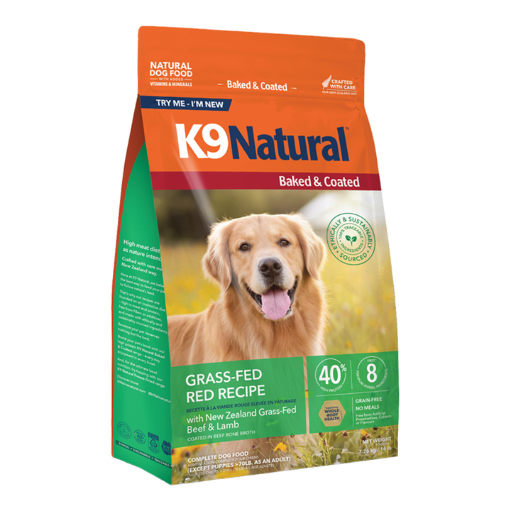 K9 Natural Baked & Coated Grass Fed Red Recipe for Dogs 3.5lb