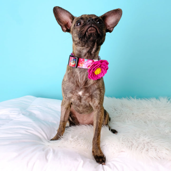 Rose Petal - Peony Flower Attachment for Collar Medium