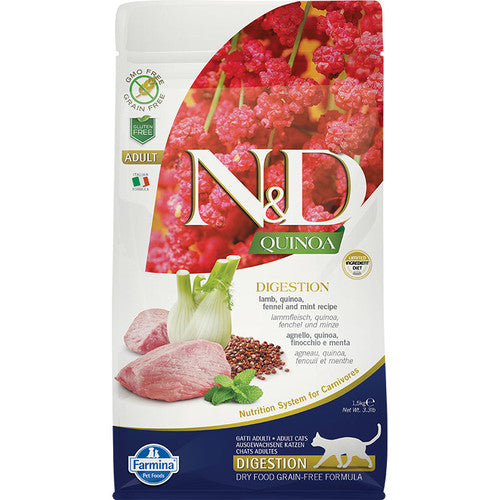 Farmina N&D Cat Food Quinoa Digestion Support Lamb 11lb