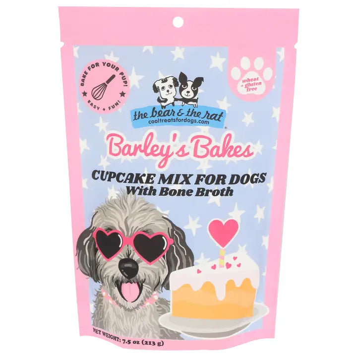 The Bear and The Rat Barley's Bakes Cupcake Mix For Dogs With Bone Broth