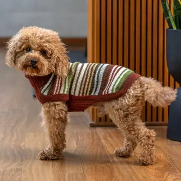 Alqo Wasi Rusty Striped Alpaca Blend Sweater
