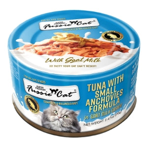 Fussie Cat Tuna with Small Anchovies in Goat Milk Gravy Canned Wet Cat Food 2.47oz - Single Can