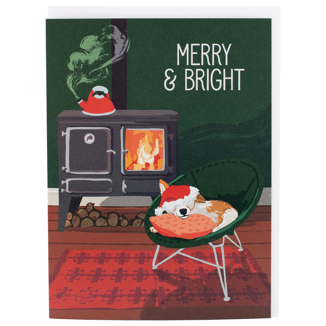 Cozy Corgi Christmas Card