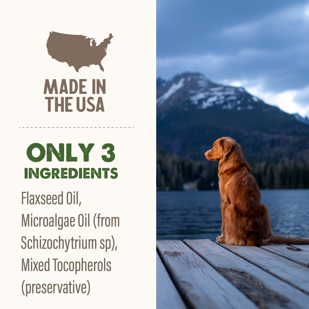 Grizzly Vegan Algae Plus Omega 3-6-9 Supplement For Dogs & Cats