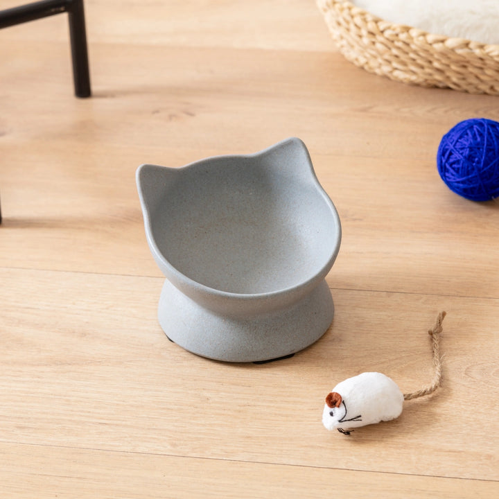 Park Life Designs Blue Archie Bamboo Fiber Tilt Cat Bowl