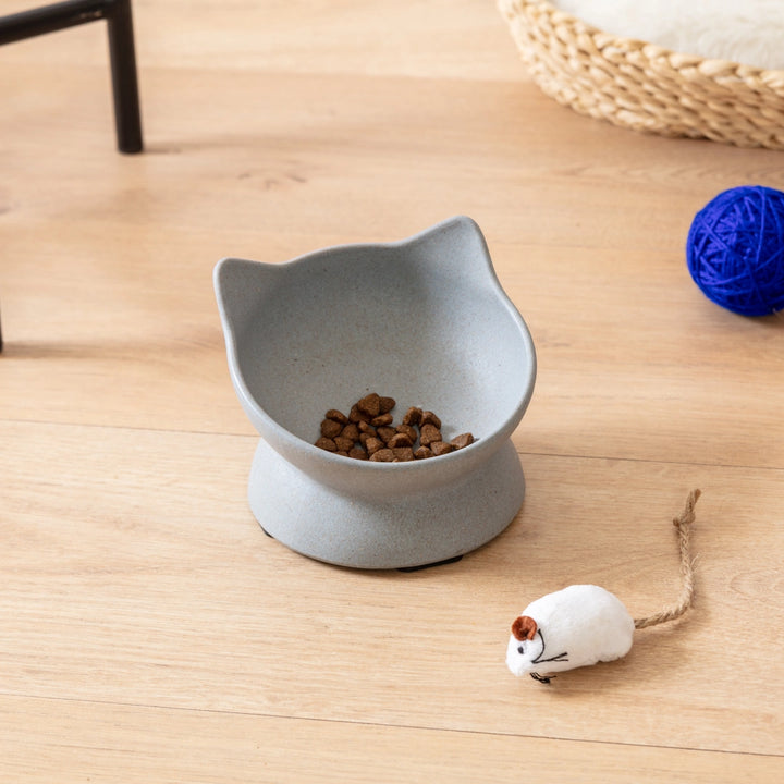 Park Life Designs Blue Archie Bamboo Fiber Tilt Cat Bowl